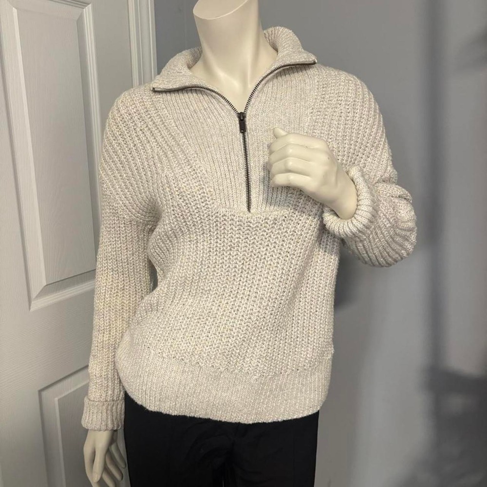 Gap Cream Quarter Zip Sweater